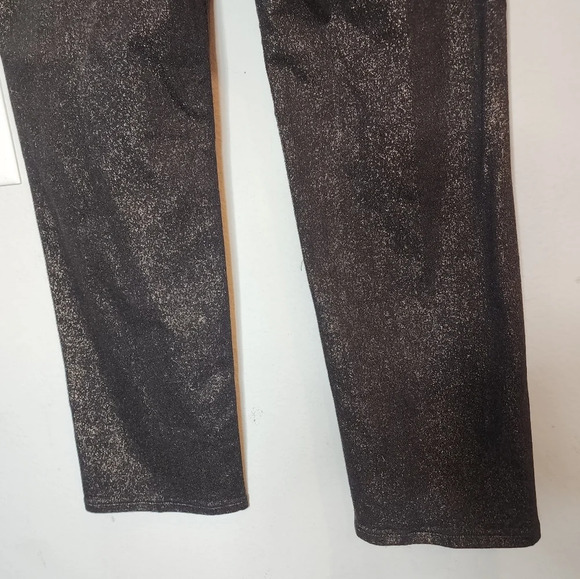 NWT Express Metallic Bronze Straight highrise stretch jeans.  Women's size 4 - Picture 12 of 16